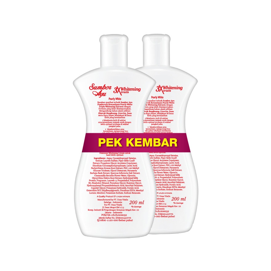 Sumber Ayu Feminine Wash Triple Whitening 2X200ml image
