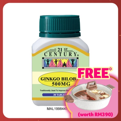 21ST CENTURY Gingko Biloba 500mg 30 Tablets