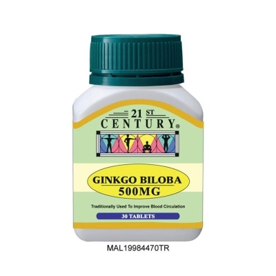 21ST CENTURY Gingko Biloba 500mg 30's