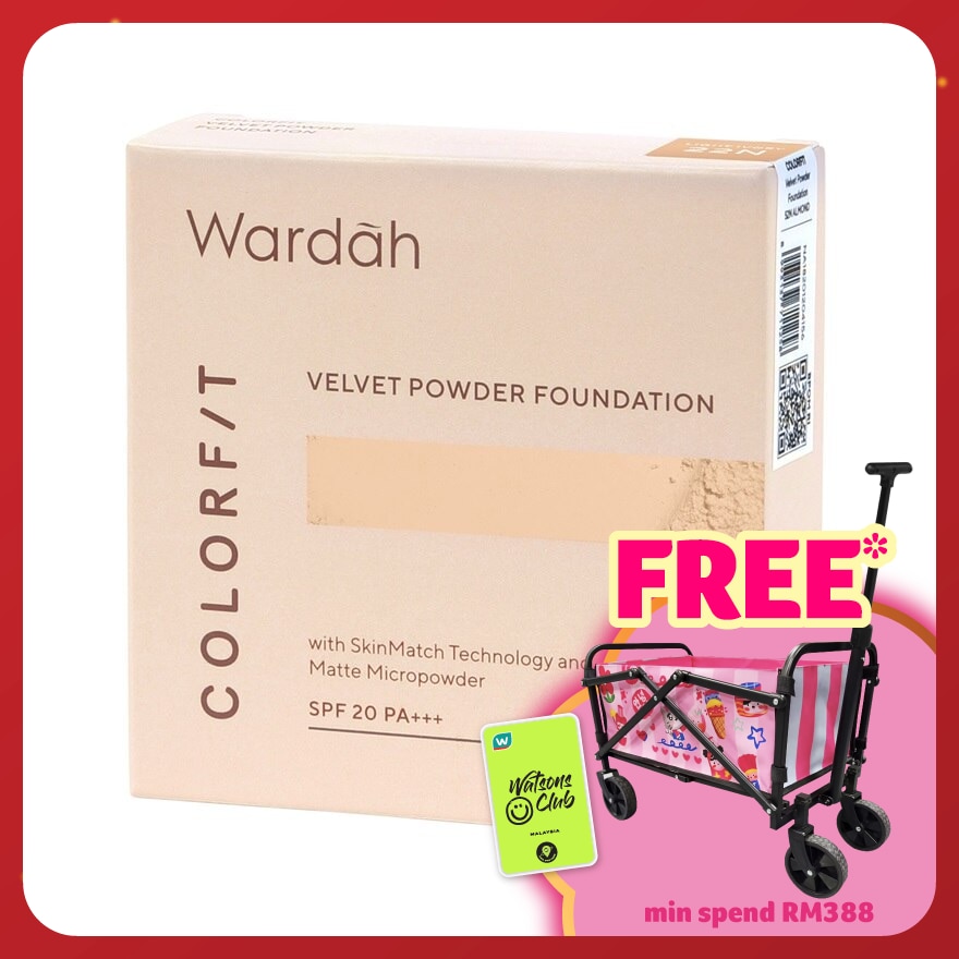 WARDAH Clrfit Velvet Powder Foundation 22N Light Ivory