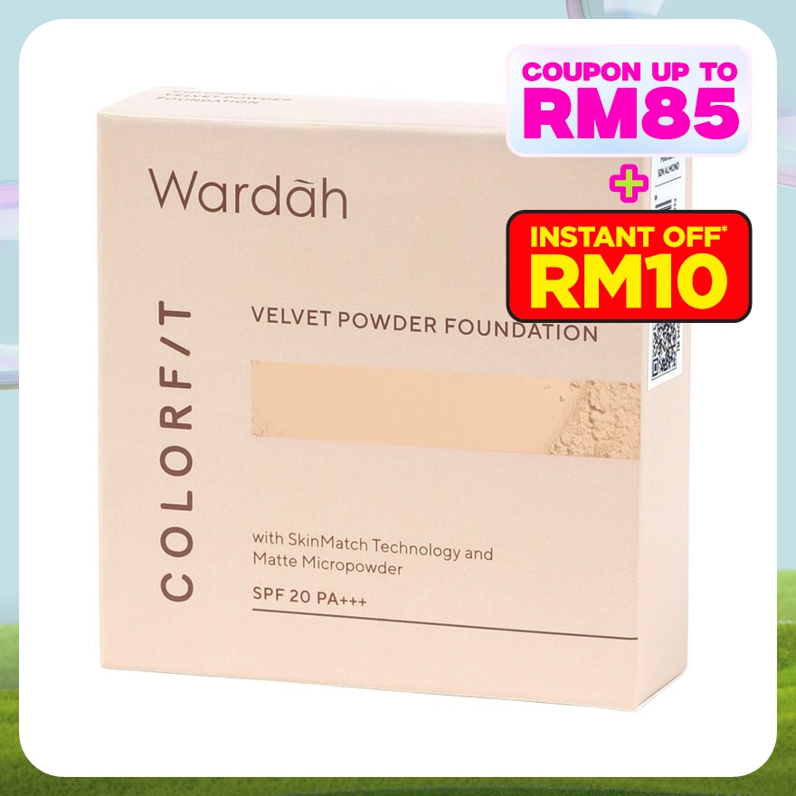 WARDAH Clrfit Velvet Powder Foundation 32N Neutral Beige