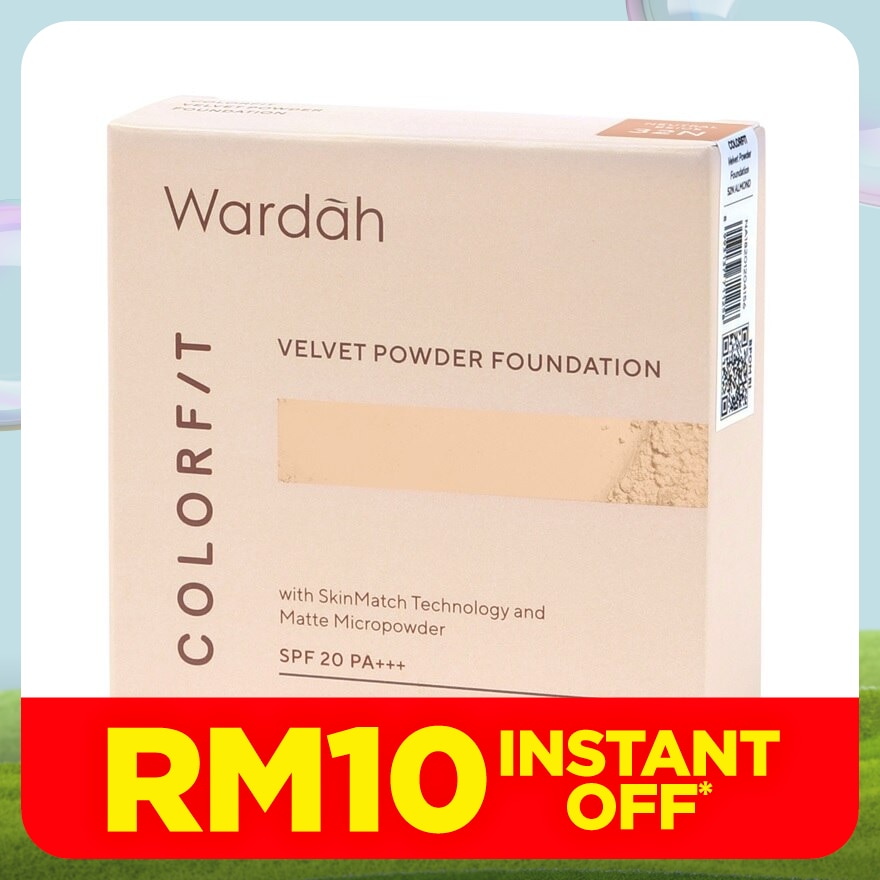 WARDAH Clrfit Velvet Powder Foundation 32N Neutral Beige