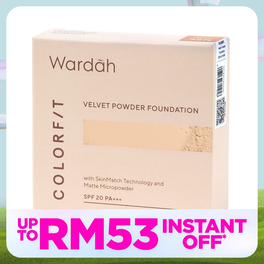 WARDAH Clrfit Velvet Powder Foundation 32N Neutral Beige