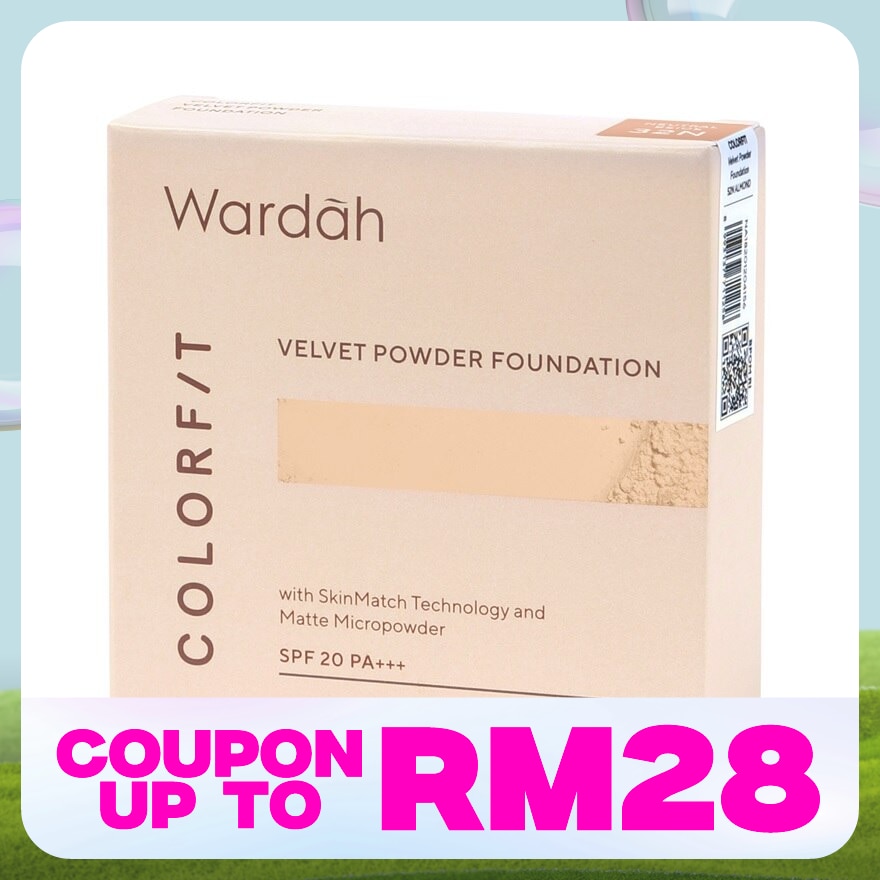 WARDAH Clrfit Velvet Powder Foundation 32N Neutral Beige