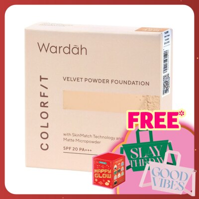 WARDAH Clrfit Velvet Powder Foundation 42N Neutral Sand