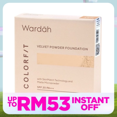 WARDAH Clrfit Velvet Powder Foundation 42N Neutral Sand