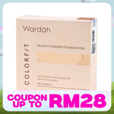 WARDAH Clrfit Velvet Powder Foundation 52N Almond