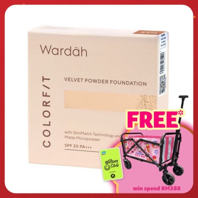 WARDAH Clrfit Velvet Powder Foundation 52N Almond