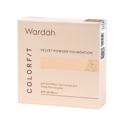 WARDAH Clrfit Velvet Powder Foundation 52N Almond