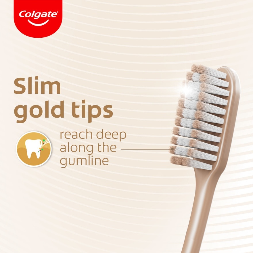 SlimSoft CharcoalGold Toothbrush (Ultra Soft) 3s