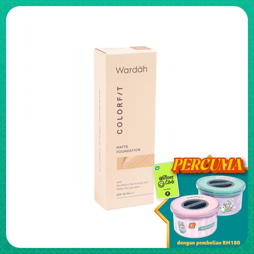WARDAH Clrfit Matte Foundation 32N Neutral Beige
