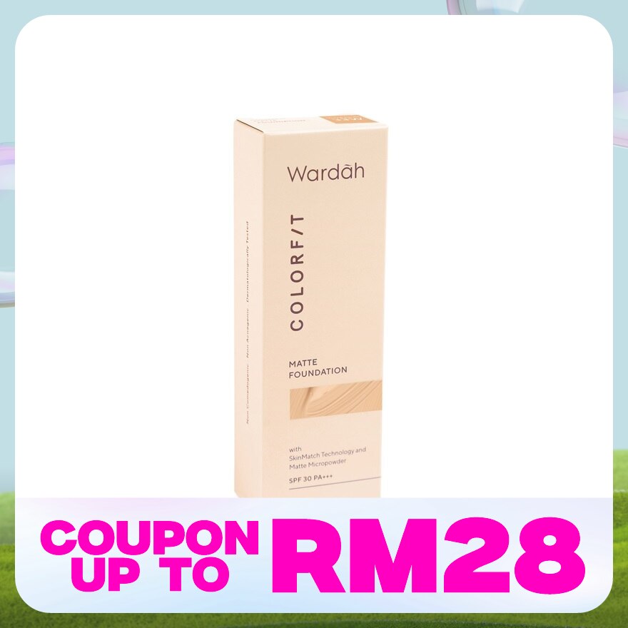 WARDAH Clrfit Matte Foundation 33W Olive Beige