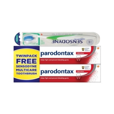 PARODONTAX Original Toothpaste 2 x 90g Foc Toothbrush