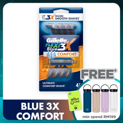 GILLETTE Blue3X Comfort Disposable Razor 4s