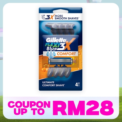 GILLETTE Blue3X Comfort Disposable Razor 4s