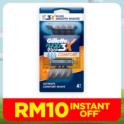 GILLETTE Blue3X Comfort Disposable Razor 4s