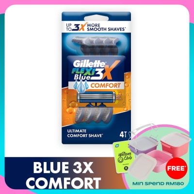 GILLETTE Blue3X Comfort Disposable Razor 4s