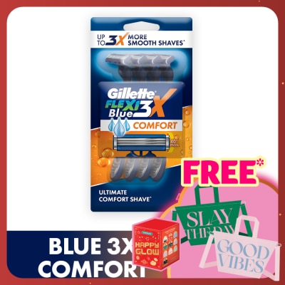 GILLETTE Blue3X Comfort Disposable Razor 4s