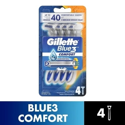 GILLETTE Blue3 Comfort Sensitive Disposable Razor 4's