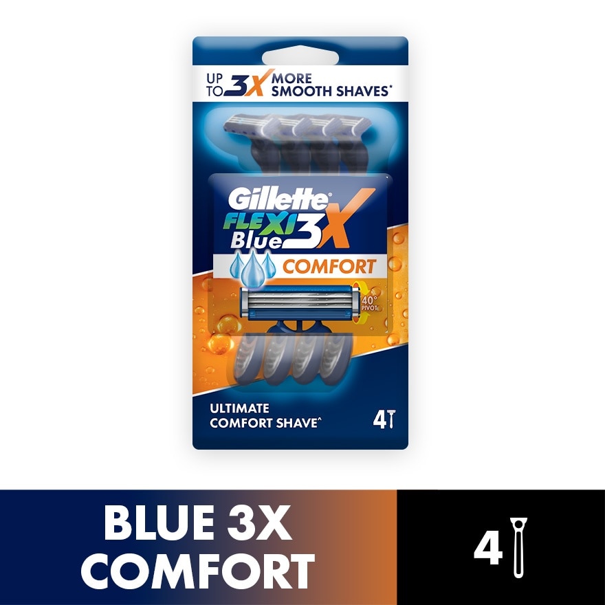 Blue3X Comfort Disposable Razor 4s
