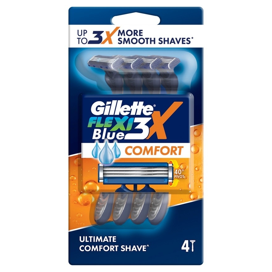 Blue3X Comfort Disposable Razor 4s