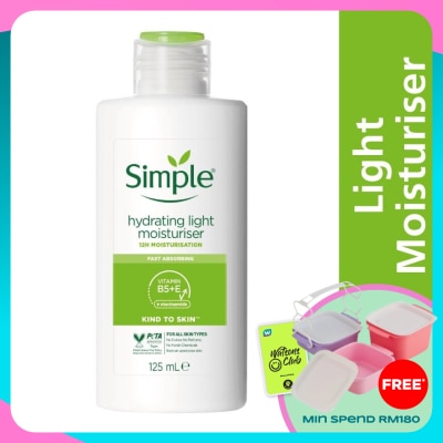 SIMPLE Kind to Skin Hydrating Light Moisturiser 125ml