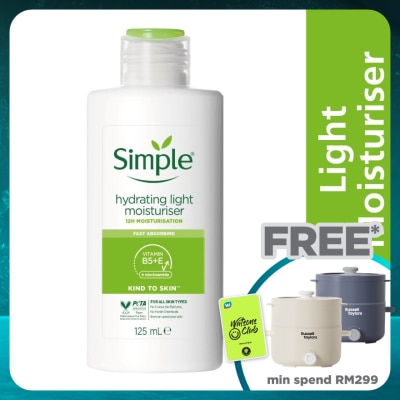 SIMPLE Kind to Skin Hydrating Light Moisturiser 125ml