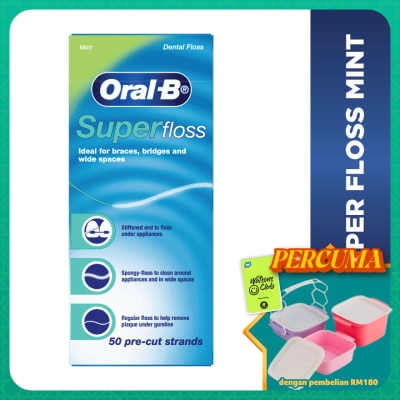 ORAL-B - Super Floss Dental Floss Mint 50S