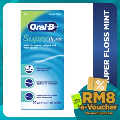 ORAL-B Super Floss Dental Floss Mint 50S
