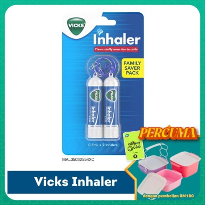 VICKS - Twin Inhaler Nasal Decongestant Keychain 0.5ml