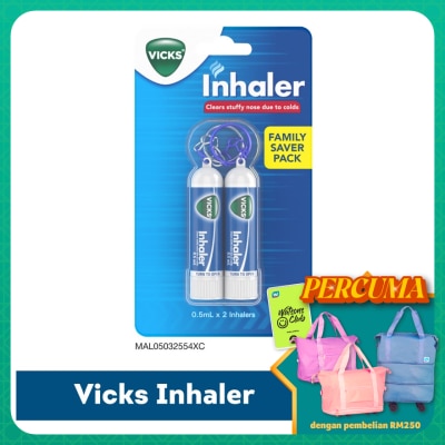 VICKS - Twin Inhaler Nasal Decongestant Keychain 0.5ml