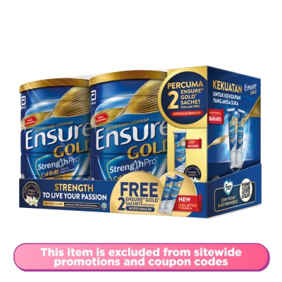ENSURE - Vanilla 800Gx2&nbsp;Foc 2s Van Adult Complete & Balanced Nutrition