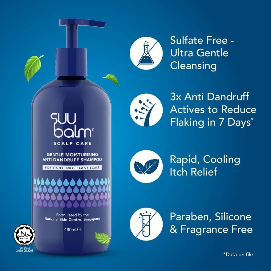 Gentle Moisturising Anti Dandruff Shampoo 480ml