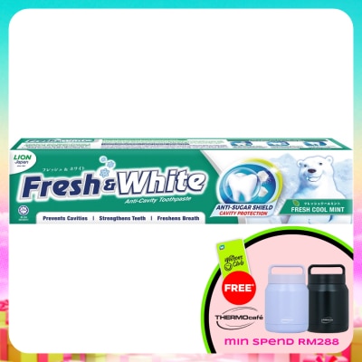 FRESH & WHITE - Toothpaste Regular 160gm (Extra Cool Mint)