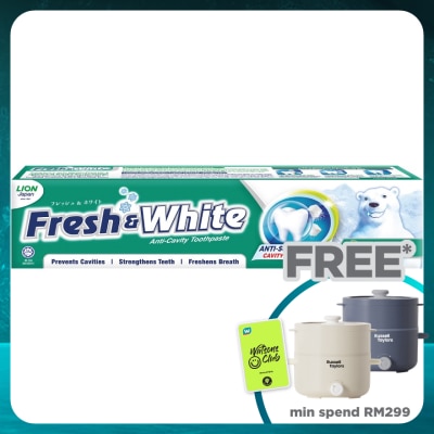 FRESH & WHITE Toothpaste Regular 160gm (Extra Cool Mint)