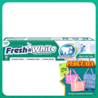 FRESH & WHITE Toothpaste Regular 160gm (Extra Cool Mint)
