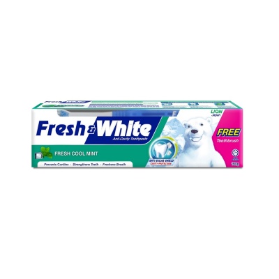 FRESH & WHITE - Toothpaste Regular 160gm (Extra Cool Mint) image