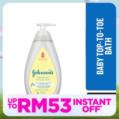 JOHNSON'S Baby Cotton Touch Top To Toe Bath 500ml