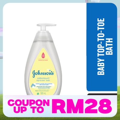 JOHNSON'S Baby Cotton Touch Top To Toe Bath 500ml