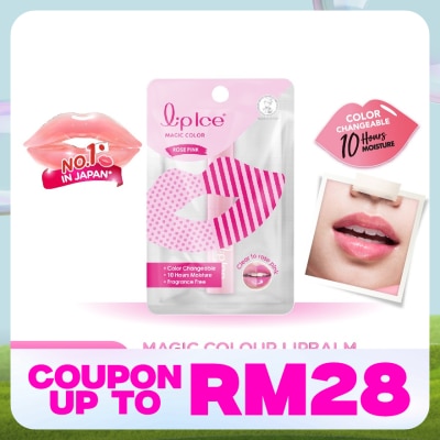 MENTHOLATUM LIPCARE Magic Color Rose Pink Fragrance Free 2g