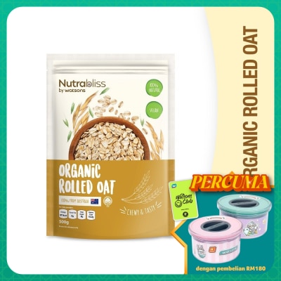 NUTRABLISS BY WATSONS Organic Rolled Oat 500g (100% Natural)