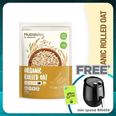 NUTRABLISS BY WATSONS Organic Rolled Oat 500g (100% Natural)