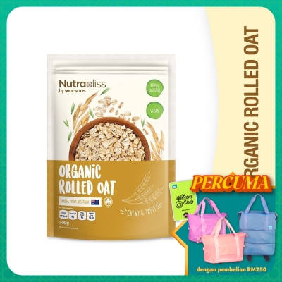 NUTRABLISS BY WATSONS Organic Rolled Oat 500g (100% Natural)
