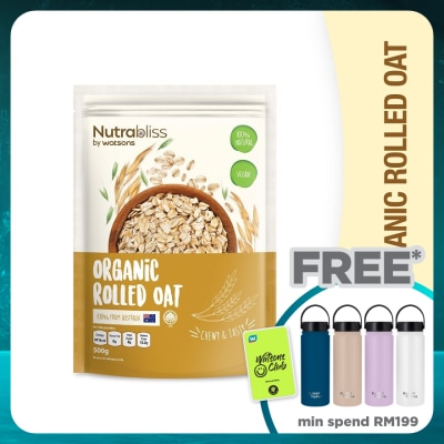NUTRABLISS BY WATSONS Organic Rolled Oat 500g (100% Natural)