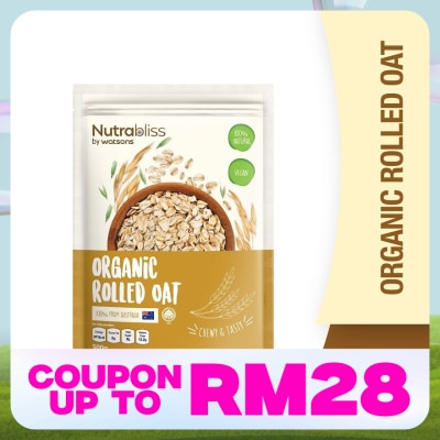 NUTRABLISS BY WATSONS Organic Rolled Oat 500g (100% Natural)