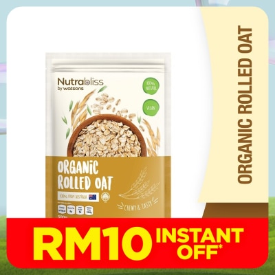NUTRABLISS BY WATSONS Organic Rolled Oat 500g (100% Natural)