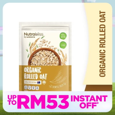 NUTRABLISS BY WATSONS Organic Rolled Oat 500g (100% Natural)