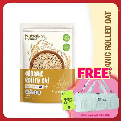 NUTRABLISS BY WATSONS Organic Rolled Oat 500g (100% Natural)