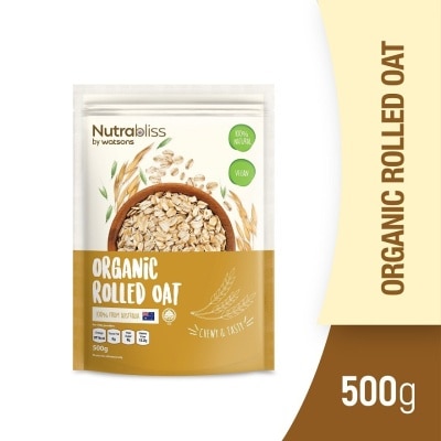 NUTRABLISS BY WATSONS Organic Rolled Oat 500g (100% Natural)