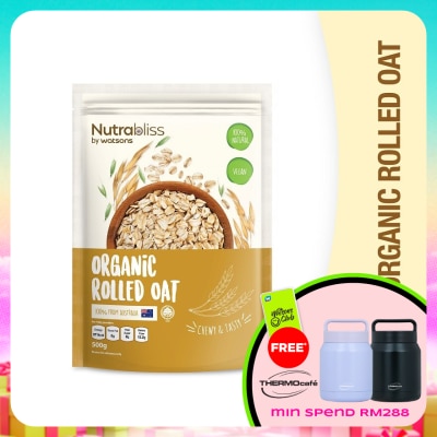 NUTRABLISS BY WATSONS - Organic Rolled Oat 500g (100% Natural)